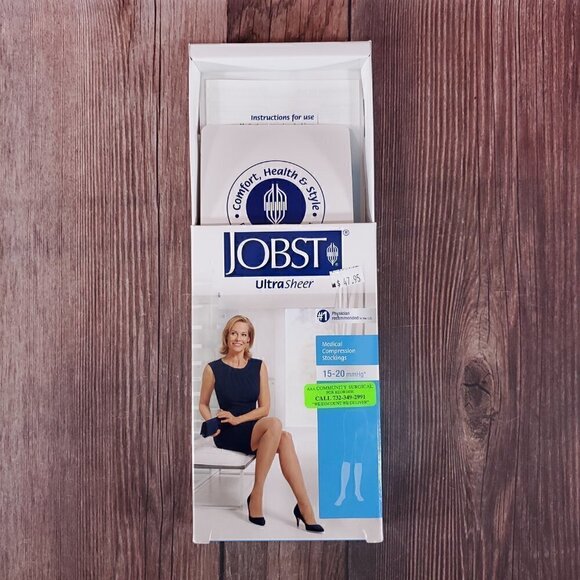 Jobst Medical Compression Stockings Natural 15-20mmHg Large Petite Knee CT - Picture 10 of 13